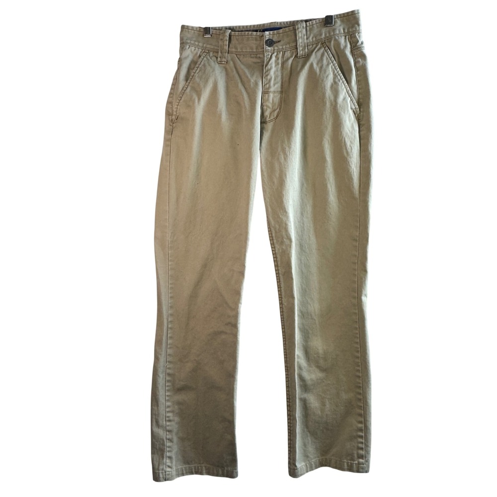 Springfield Chino Pants Men 28‎ Khaki Tan Cotton Twill Straight Leg Casual Work